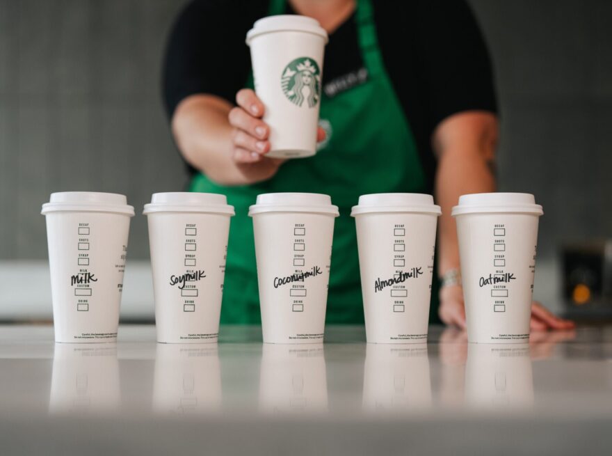 Starbucks alternative milks photographed on 10/25/24. (Joshua Trujillo, Starbucks)
